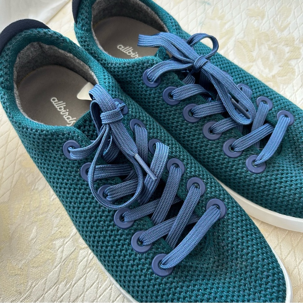 Allbirds Tree Piper Sneakers Womens 10 Teal Knit Washable Sustainable Shoes - Picture 4 of 9